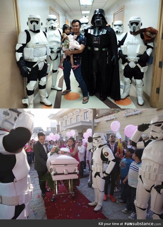 Girl with Leukemia gets a visit from the 501st legion. They showed their support until now