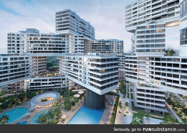 Amazing interlaced housing in Singapore