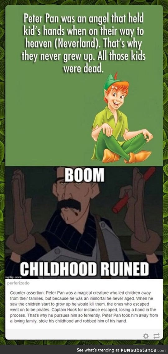 Why the kids in Peter Pan never grew up