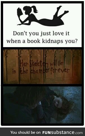 When a book kidnaps you. Literally