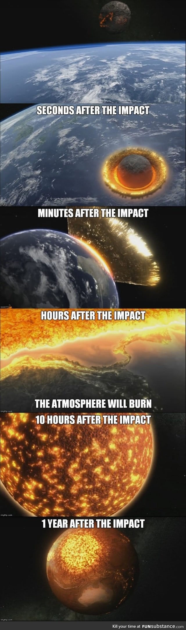 What will happen when a 500km asteriod hits Earth