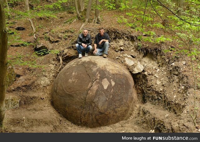 An almost perfect stone sphere was unearthed in Bosnia