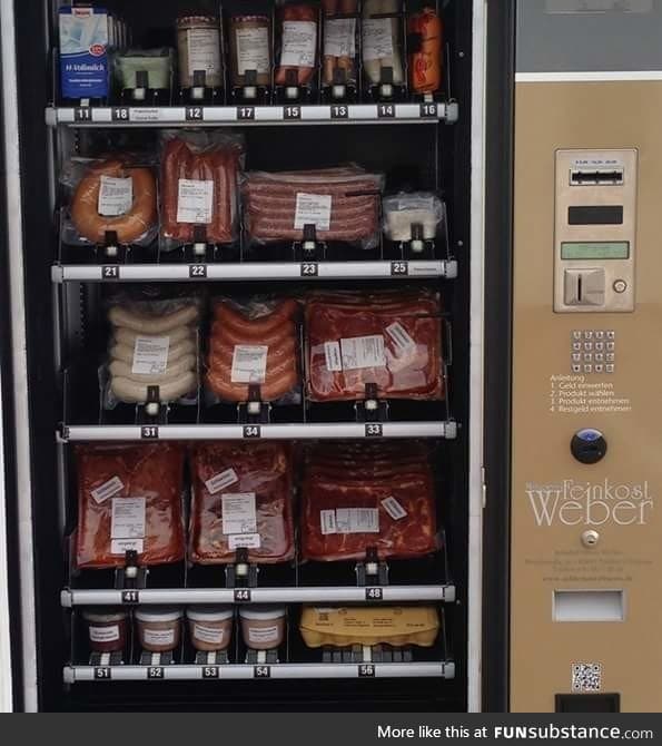 A meat vending machine in Germany