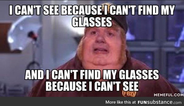 The bad eyesight struggle