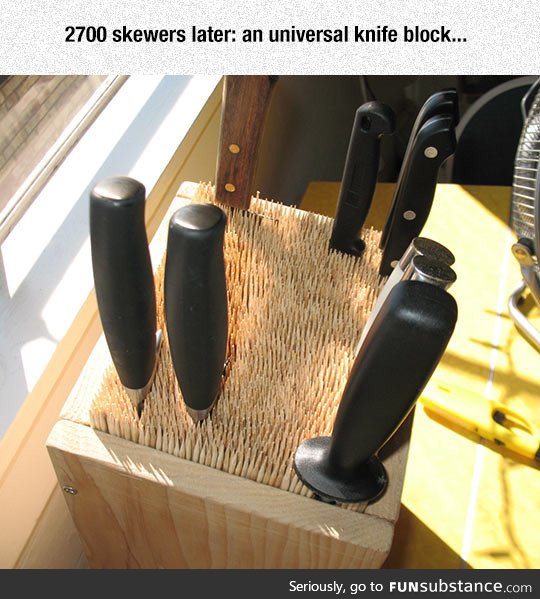 DIY universal knife block