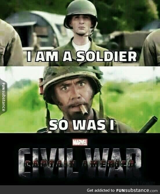 Stark was a soldier too