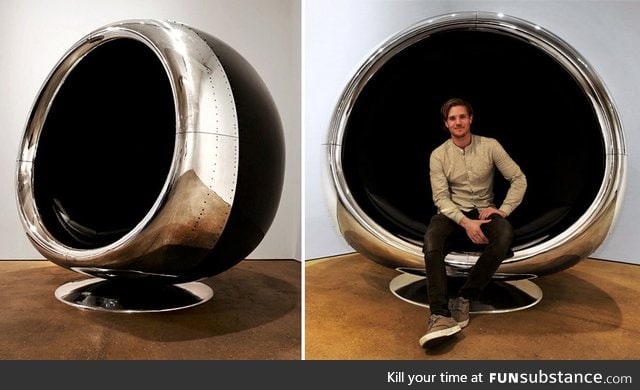 Chair made out of a 737 jet engine