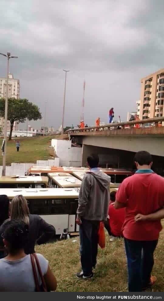 A woman in Brazil threatened committing suicide and the bus drivers did this