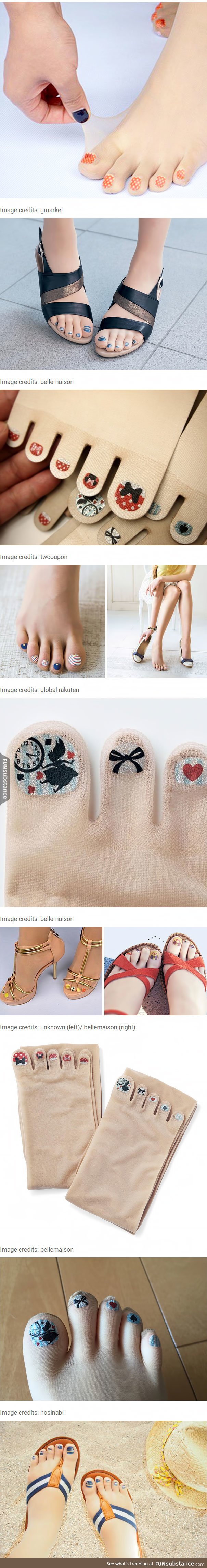 Stockings With Pre-Painted Toenails Are The Latest Trend In Japan