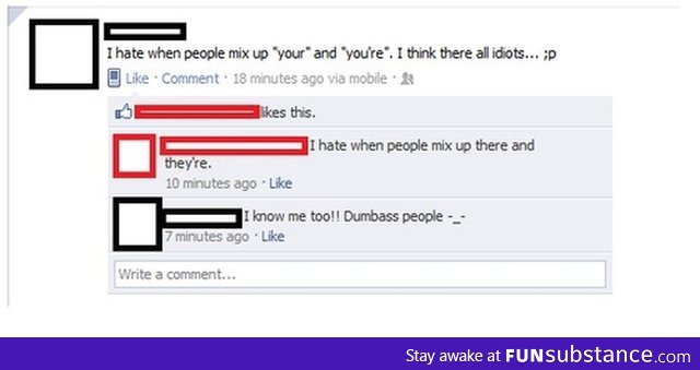 Some people on facebook...