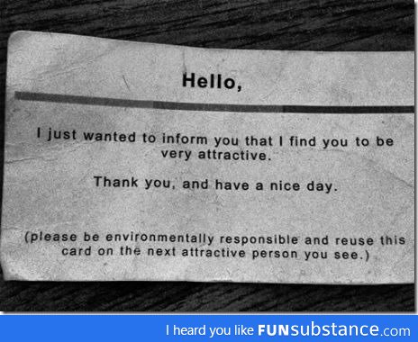 I find you attractive card