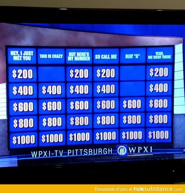 Jeopardy, you've lost your mind