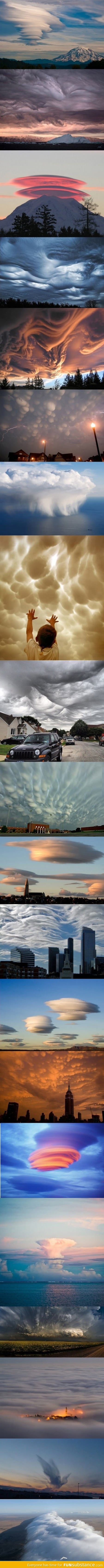 Spectacular cloud formations