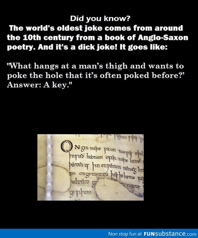 World's oldest joke
