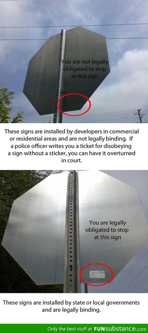 Something to know about stop signs