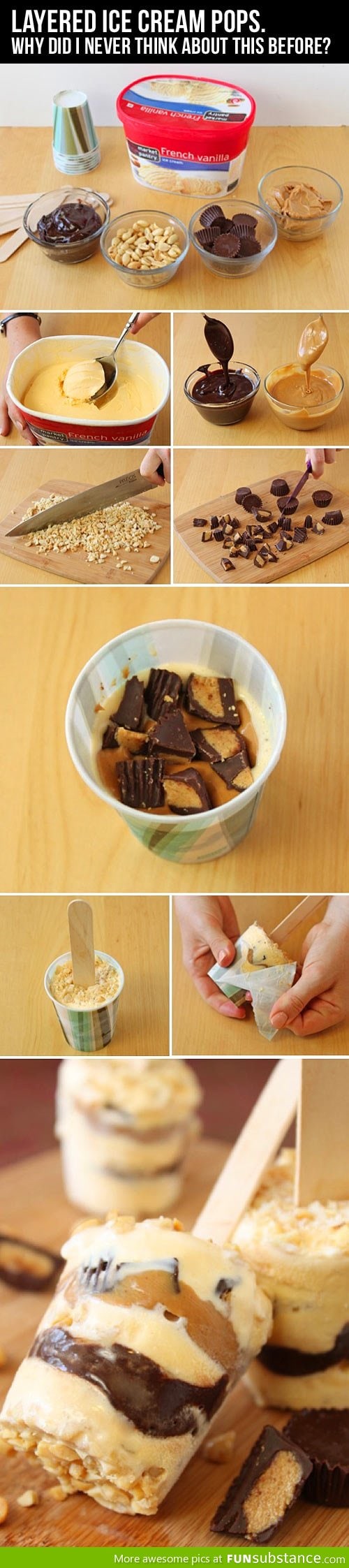 Awesome Layered Ice Cream Pops