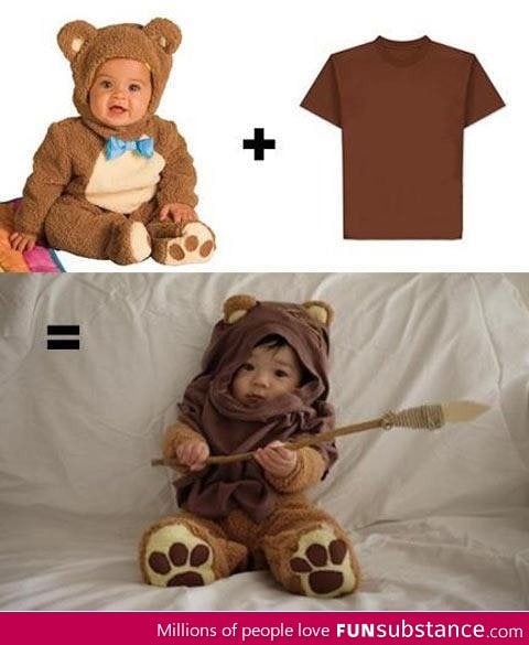 Regular bear costume + brown t-shirt = awesome…