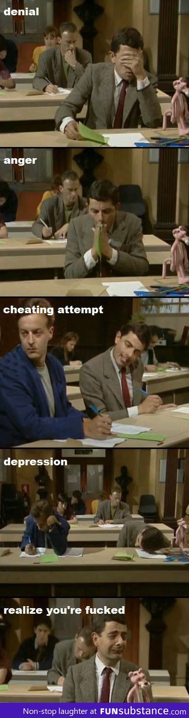 The five stages of an exam