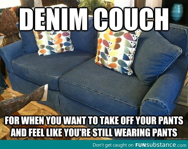 Denim couch