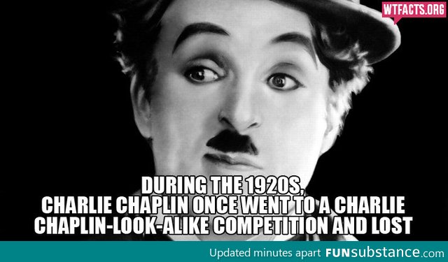 Charlie Chaplin does not look like himself