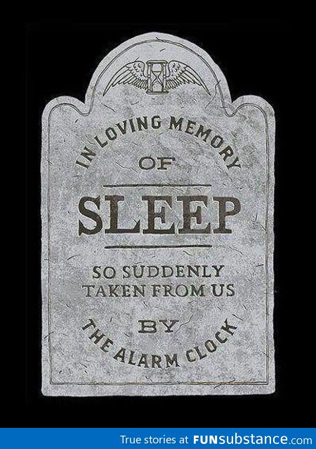 Sleep tombstone