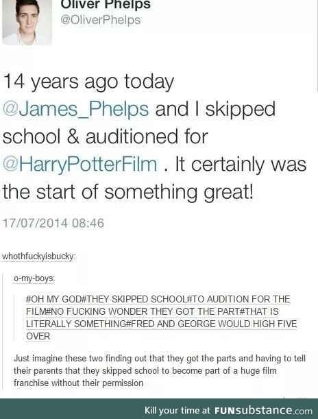 Fred and George are their actors