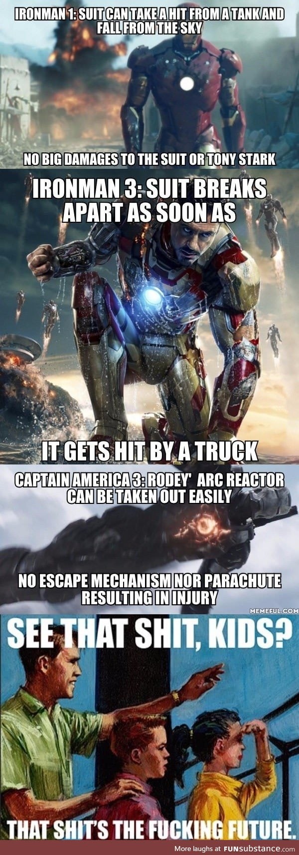 Ironman is going backwards!