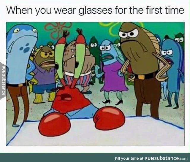 Mr Krabs can see clearly now