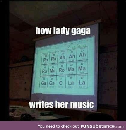 "Bad romance" is pure science now apparently :p