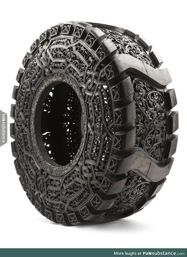 Hand carved tire