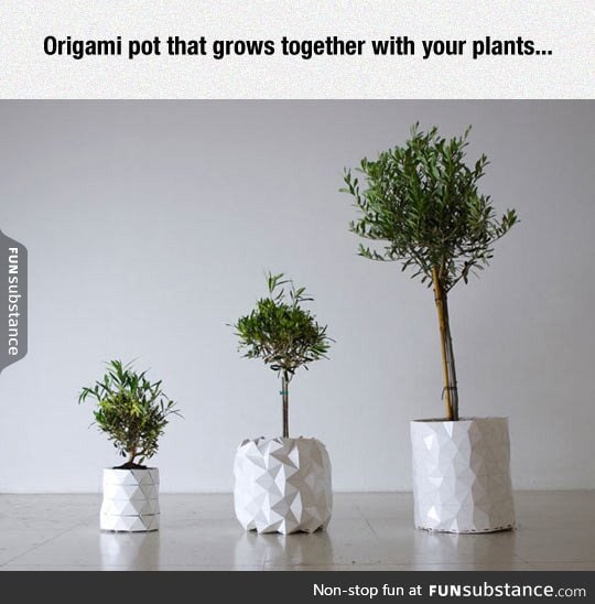 New origami pots design concept