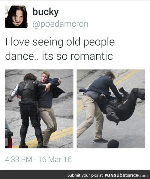 Old people dancing