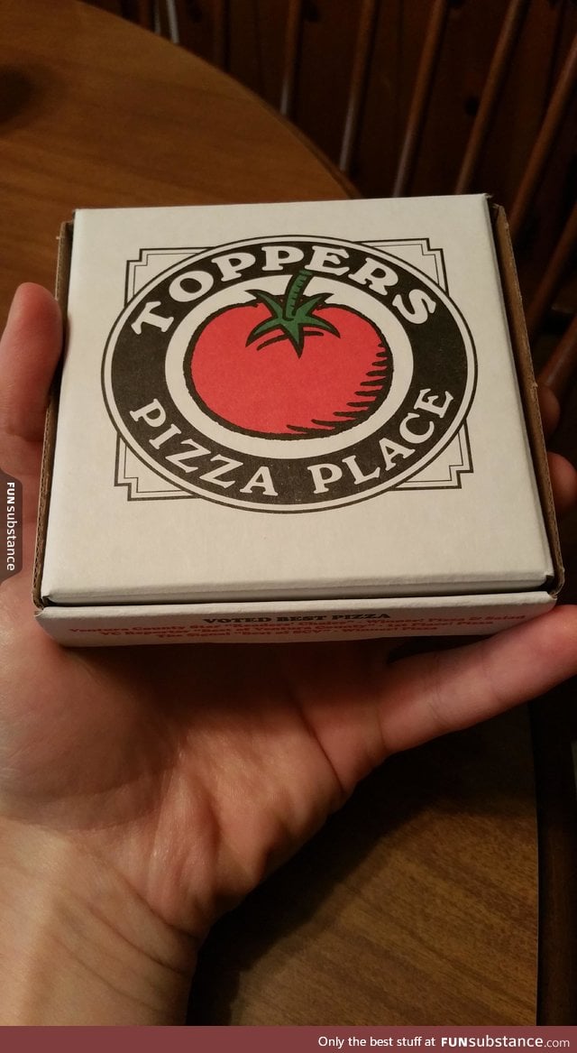 Check the size chart before ordering a small pizza