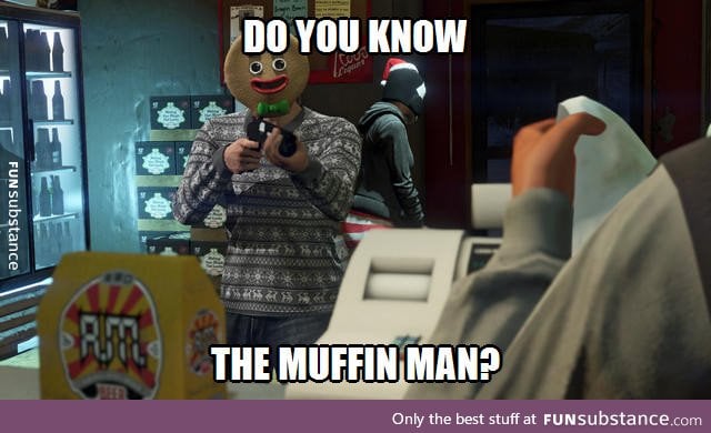 Wearing the Gingerbread mask in GTA 5 like