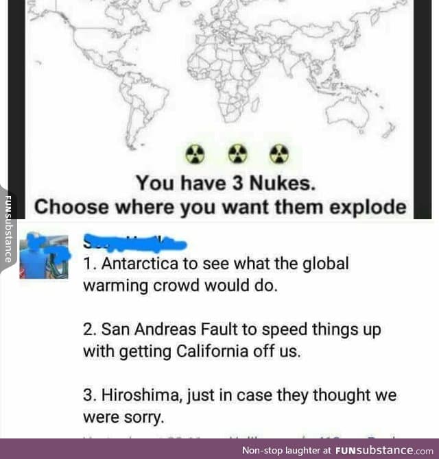If you had 3 nukes