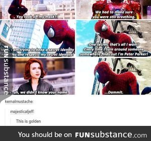 Peter is terrible at keeping a secret identity