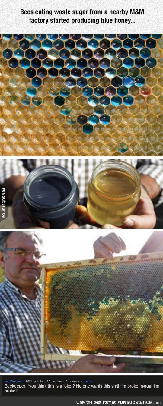 Bees Make Blue Honey