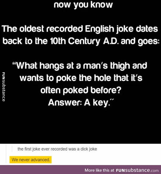 Oldest recorded english joke