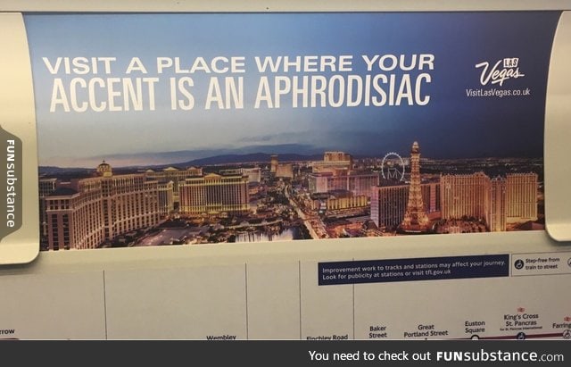 How Vegas is advertised to Londoners