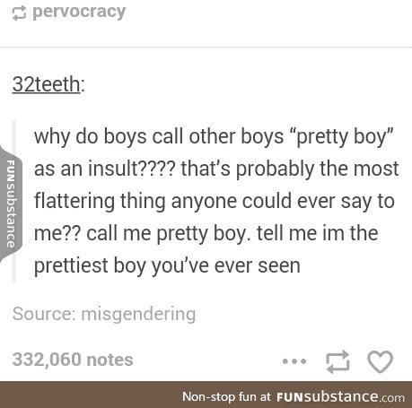 Nothing wrong with being pretty