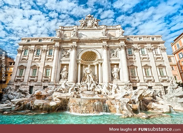 Day 32 of the your daily dose of European Culture: The Trevi Fountain in Italy