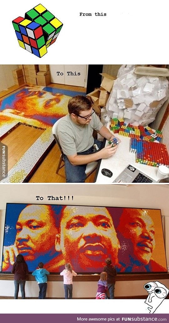 Art Using Only Rubik's Cubes