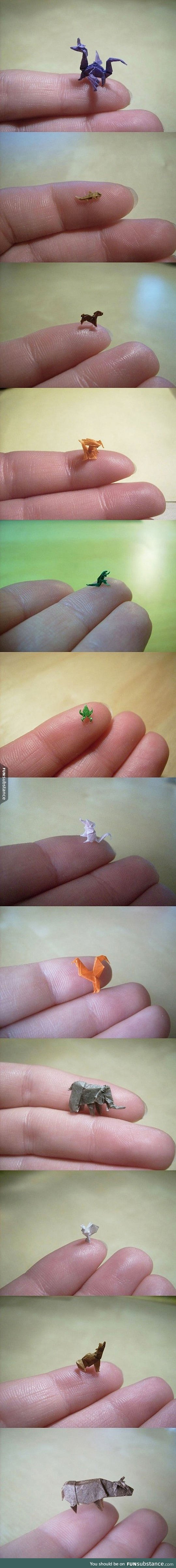 Artists Makes Super Tiny origami