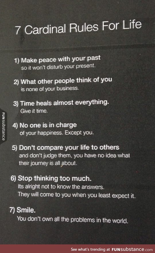 7 important rules of life