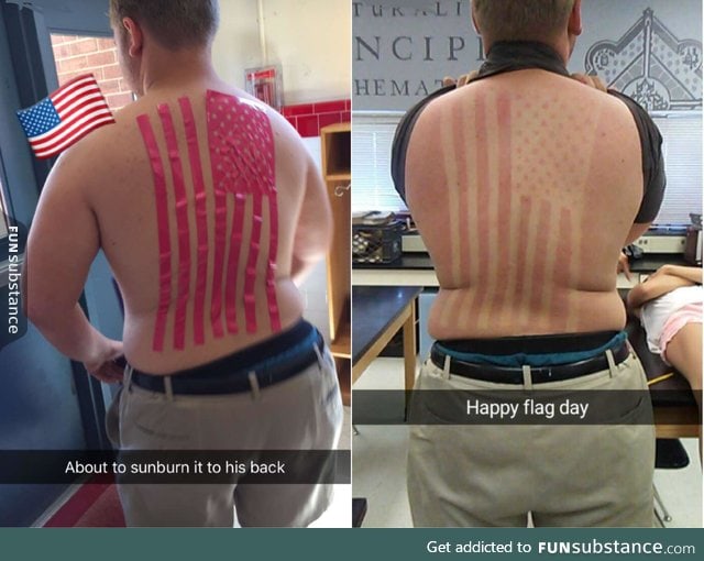 Some people like to celebrate flag day pretty seriously