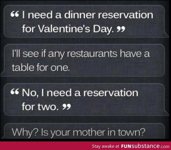 Dinner reservation