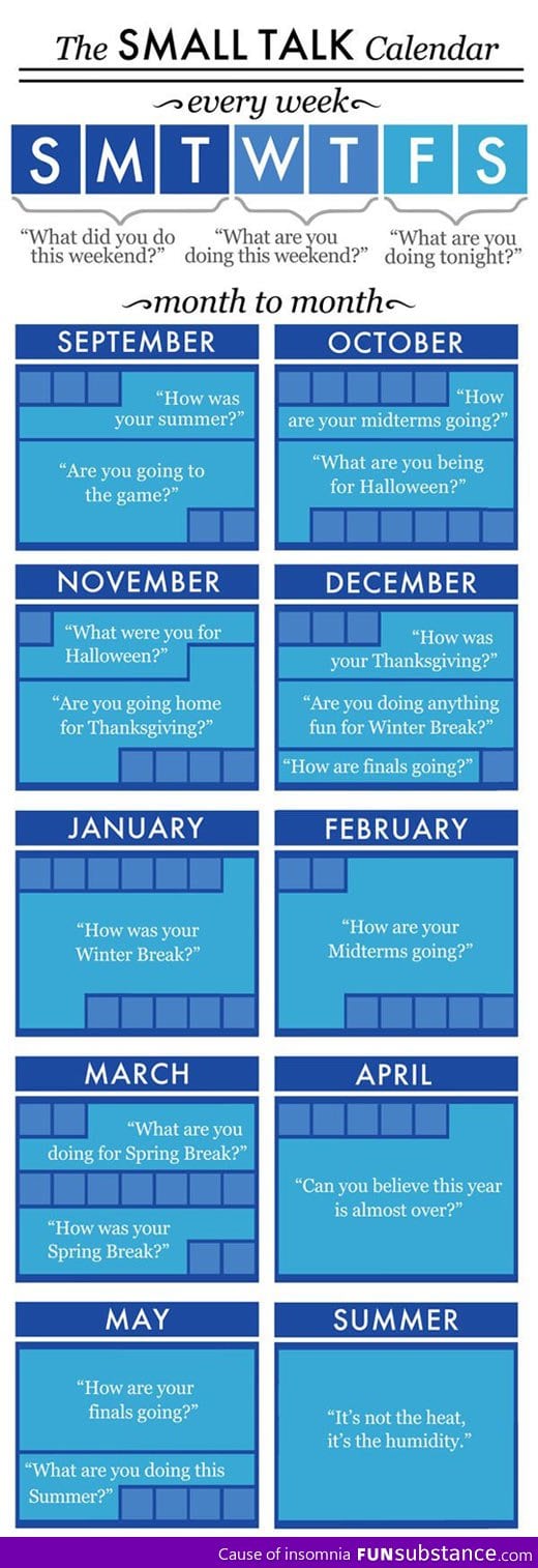 The Small Talk Calendar