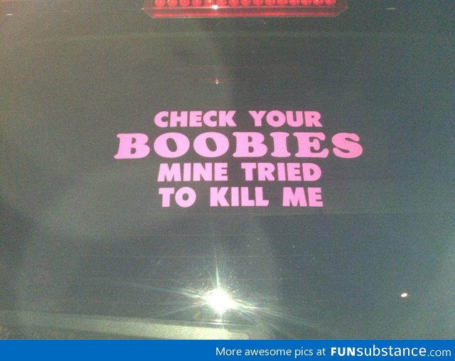 The best Breast Cancer Awareness car sticker