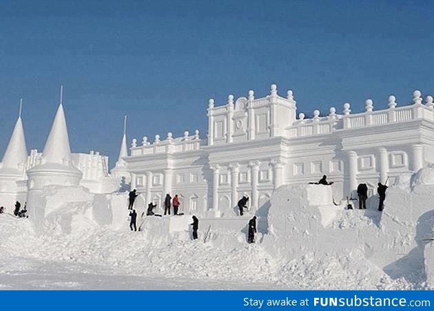 Now that's a snow castle