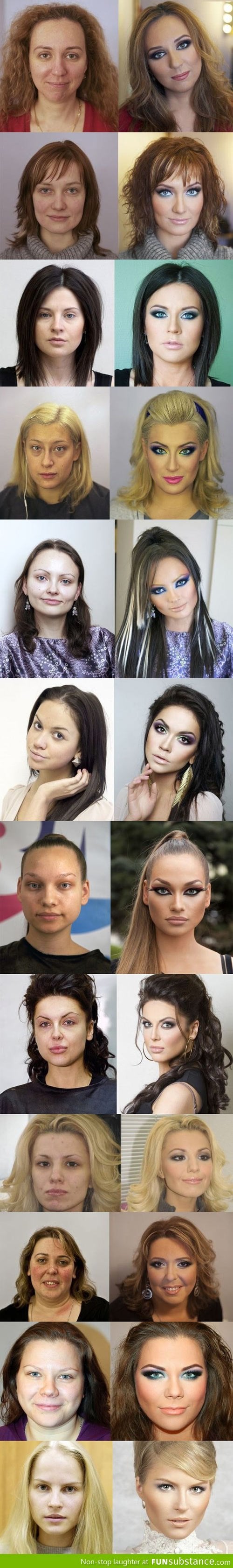 Power of Russian Makeup: Before and After